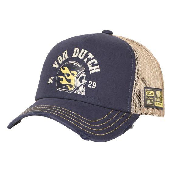 Trucker crew cap helmet skull