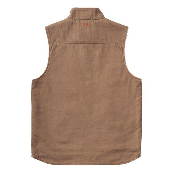 WCC Sherpa Lined Canvas Workvest brown