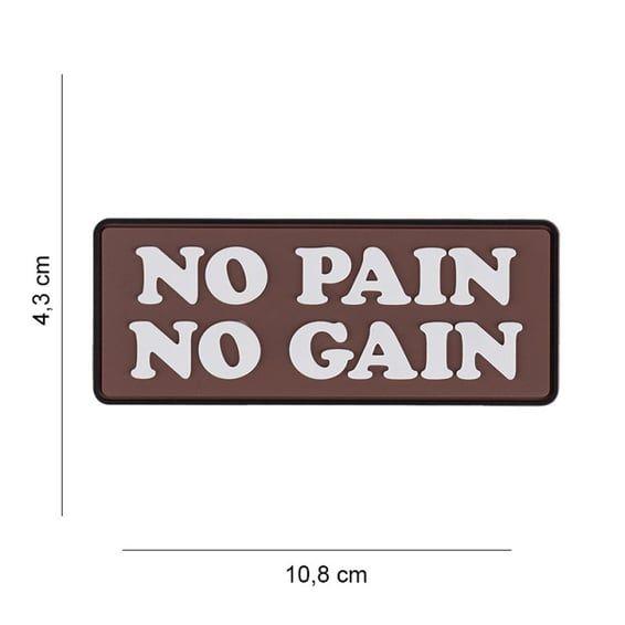 Patch 3D PVC No pain No Gain