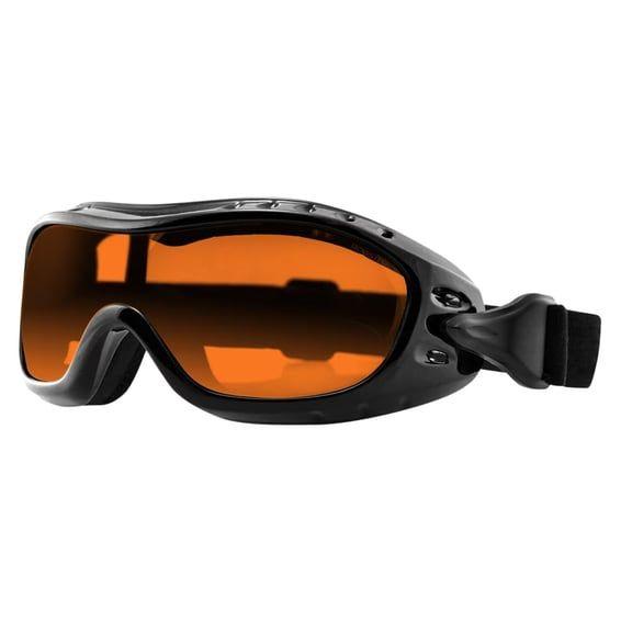 ZANheadgear NightHawk googles gloss black amber lens