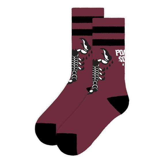 Poison Soul Mid High socks red