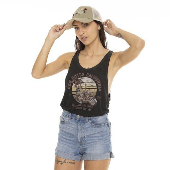 Cafe Race female top black