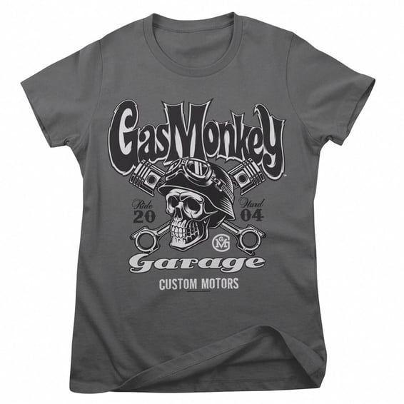 GMG Custom motors skull female t-shirt dark gray