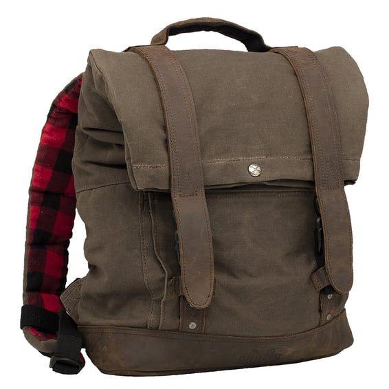 Roll Top backpack bag dark oak