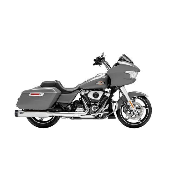 Racing Slip-Ons with Black Alu End Caps. Chrome