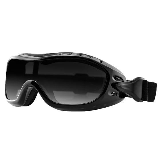 ZANheadgear NightHawk googles gloss black smoke lens