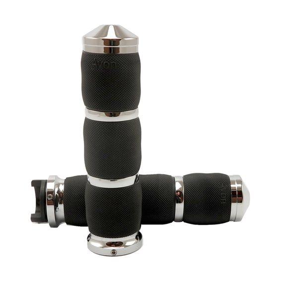 Avon air cushioned grips, heated, chrome