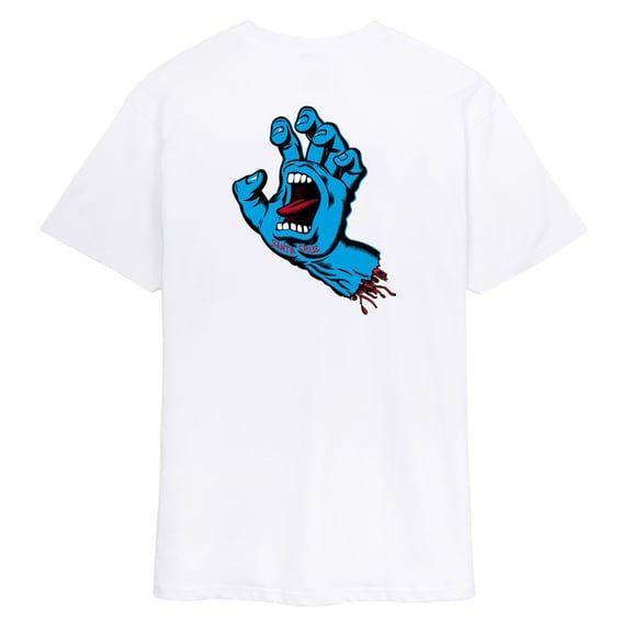 Screaming Hand Chest t-shirt white