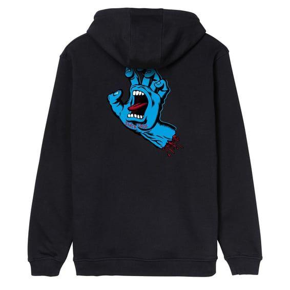 Screaming Hand Chest hoodie black