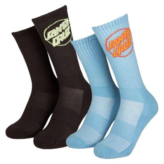 Partial Dot sock pacific blue&black