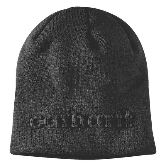 Knit Embossed beanie black