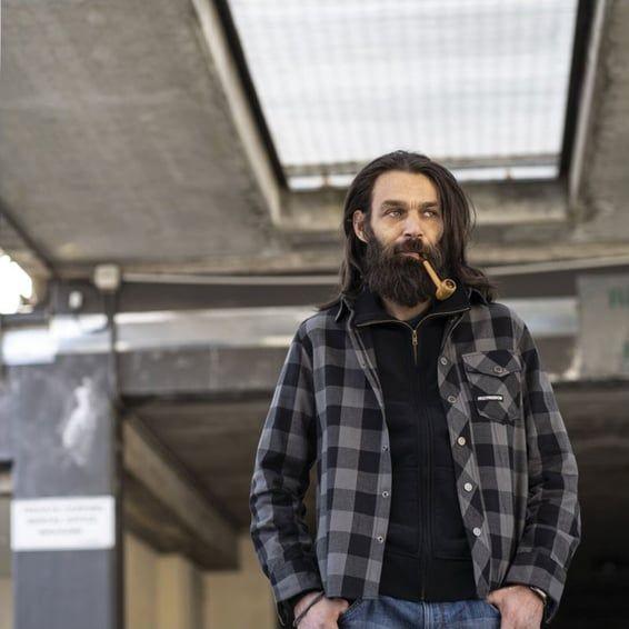 Jessie James Flannel shirt grey/black
