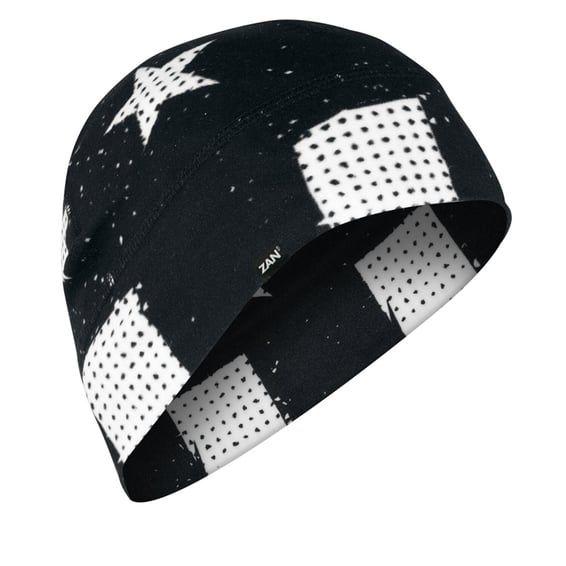 ZANheadgear helmet beanie sportflex black & white flag