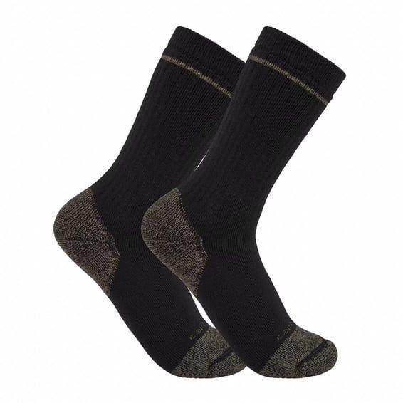 Cotton Blend Steel Toe boot sock 2 Pack black