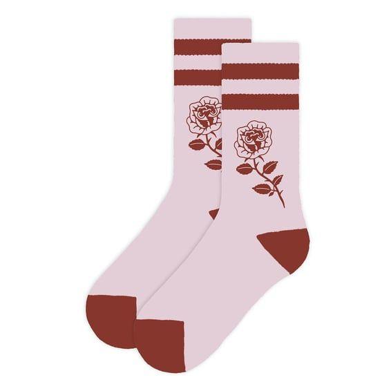 Rose Mid High socks pink