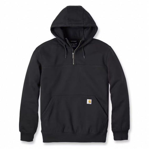 Heavyweight Quarter zip hoodie black