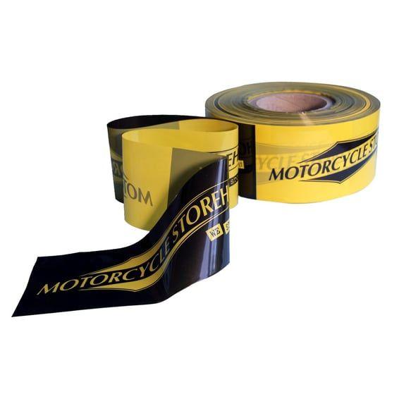 Motorcycle storehouse, barrier tape black/yellow