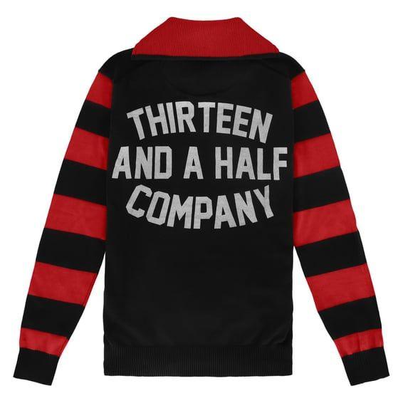 13 1/2 Outlaw half-zip sweater black/red