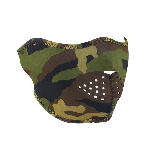 ZANheadgear Half Mask neoprene woodland camo