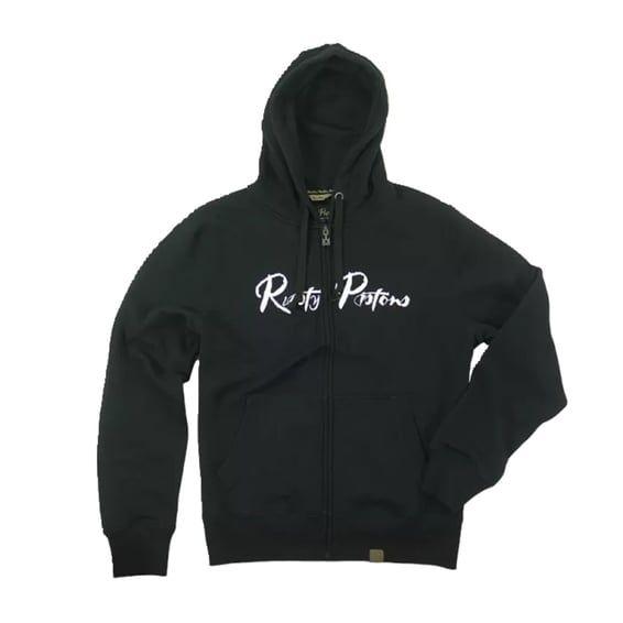 Riggins zip hoodie black