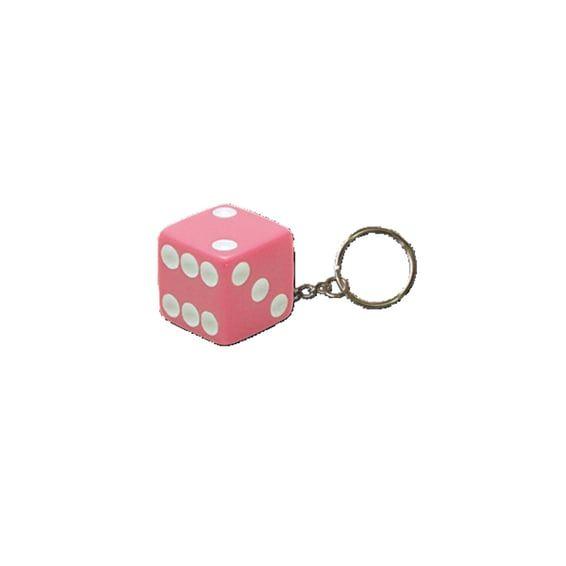 Triktopz Dice key chain pink