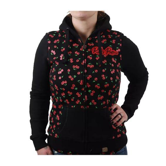 Borego female zip hoodie black