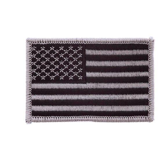 Patch flag USA silver