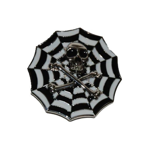 Skull and web buckle