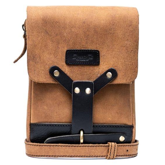 Trip Machine, Thigh bag / leg bag. Tobacco brown