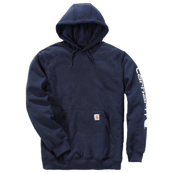 Sleeve Logo hoodie new navy