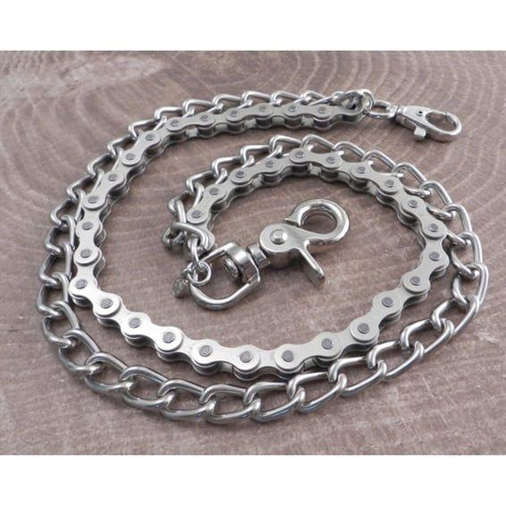Bike Chain & Shackle Double Wallet Chain