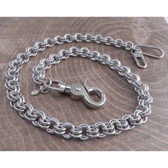 Double Ring Wallet Chain 22"