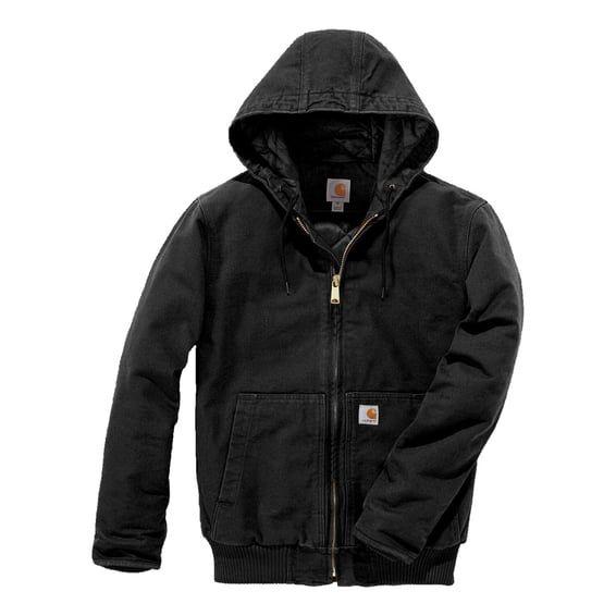 Washed insulated jacket black