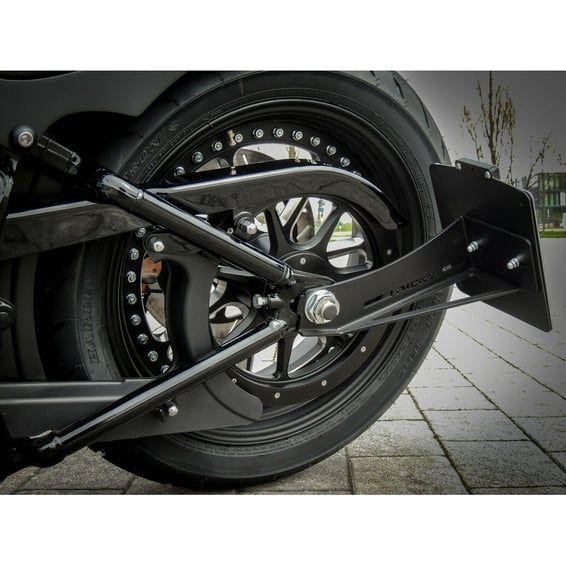 side mount License plate bracket. Black