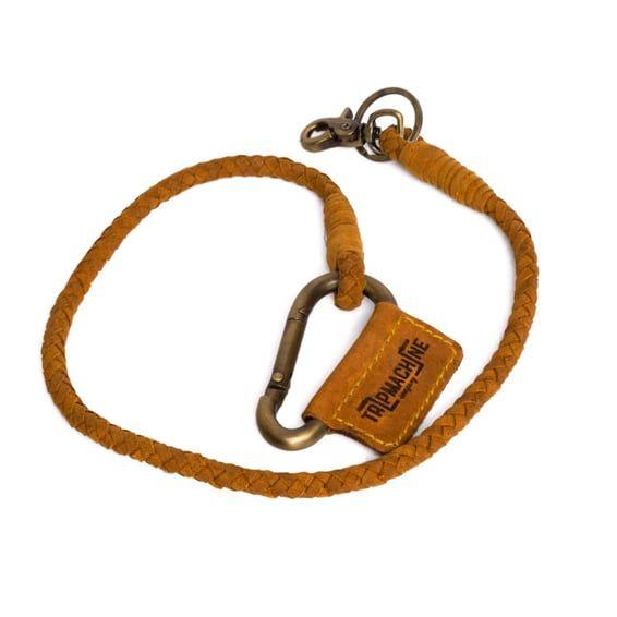Trip Machine Braided key chain tan