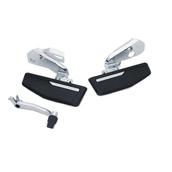 Omni floorboard, brake & shift peg kit. Chrome