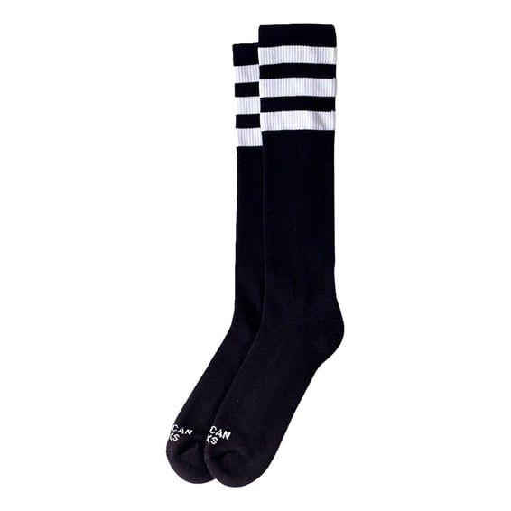 Black triple Knee High socks
