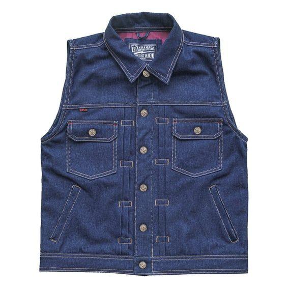 13 1/2 Rain Splitter denim vest