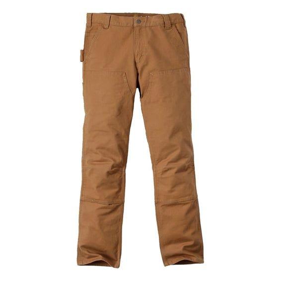 work pants stretch duck double front Carhartt brown