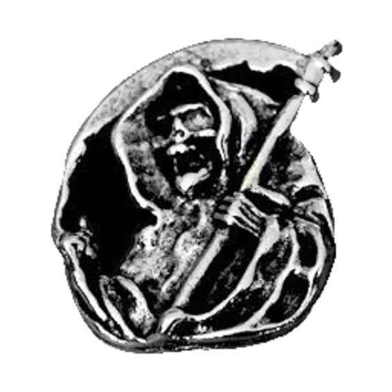 Biker pins Grim reaper pin