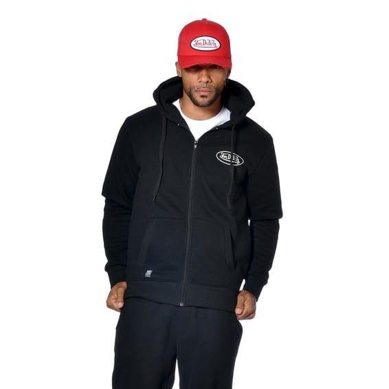 Logo zip hoodie black