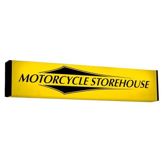 Motorcycle storehouse, logo light box sign