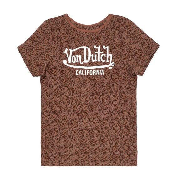 Leopard female t-shirt brown