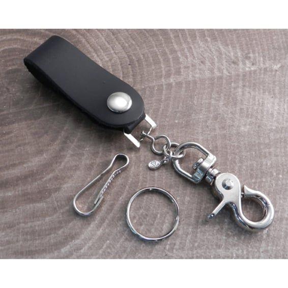 Wallet Chain Leather Loop with Snap Hook