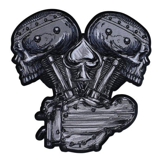 Metal And Meyhem V-Twin Skull patch