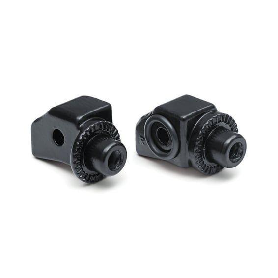 Splined peg adapters rear. Satin black
