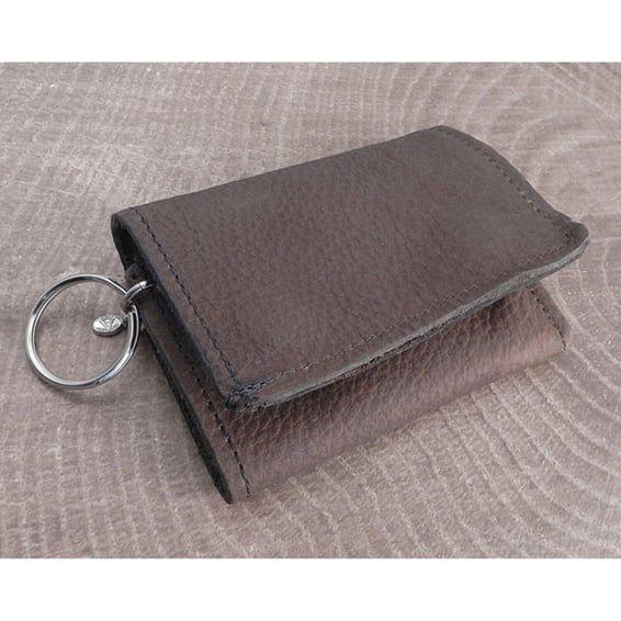 AMiGAZ Soft Brown Leather Trifold Wallet