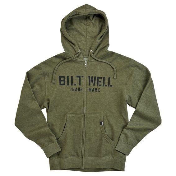 Stencip zip hoodie green