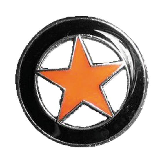 Biker pins Lone star pin black orange