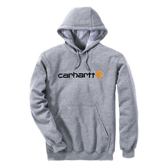 Signature logo hoodie heather grey